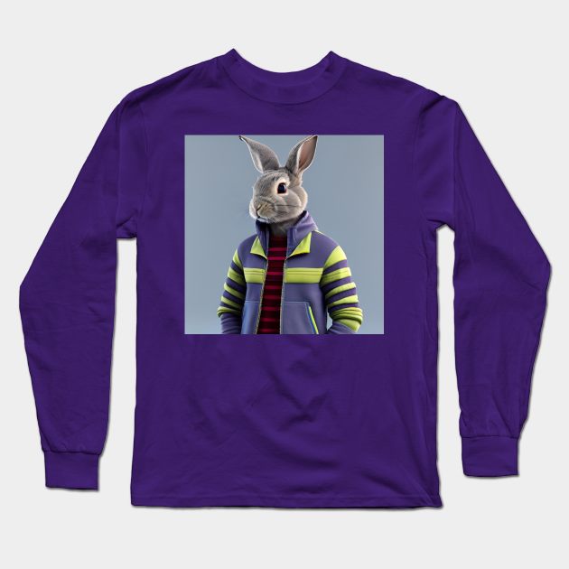 #Web3Kend Polygon Rabbit #12 Long Sleeve T-Shirt by #Web3Kend